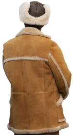 Jay Duplass I Play Rocky Suede Shearling Leather Jacket - Image 5